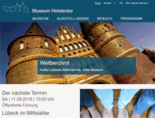 Tablet Screenshot of museum-holstentor.de